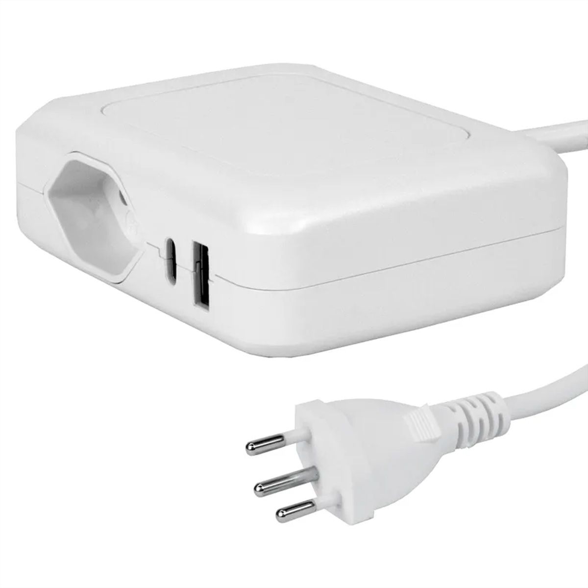 Steffen station de charge IQ simple, 1xT13 + 1xUSB-A 36W + 1xUSB-C PD 45W, blanc, 1.5m