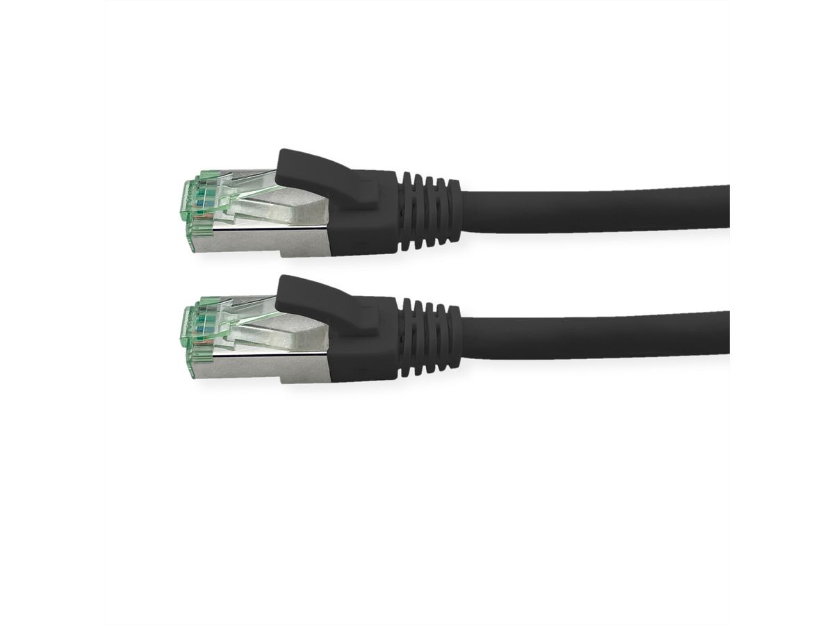 ROLINE RM Patchkabel Cat.6A S/FTP (PiMF), schwarz, 5 m