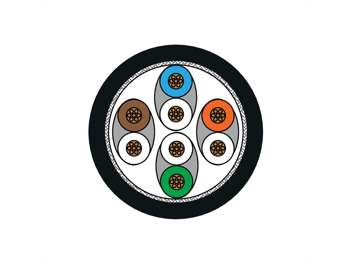 METZ CONNECT Cordon de brassage Cat.6A AWG 26, gris, 3 m