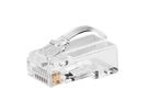 ROLINE RJ45 Stecker, ungeschirmt, Cat.6/6A (Class E/EA), Pass-Through Modularstecker, für Massiv-/Litzendraht, 10 St.