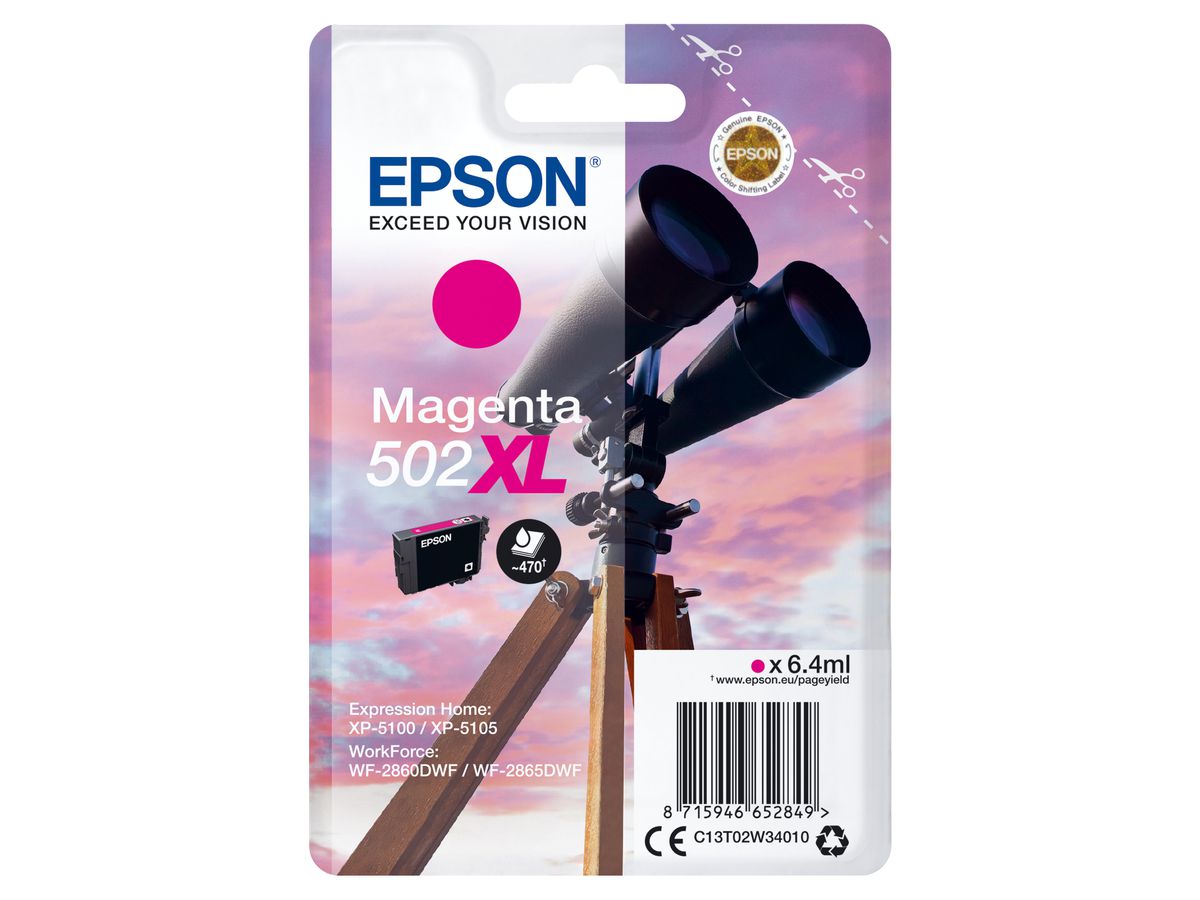 Epson Singlepack Magenta 502XL Ink