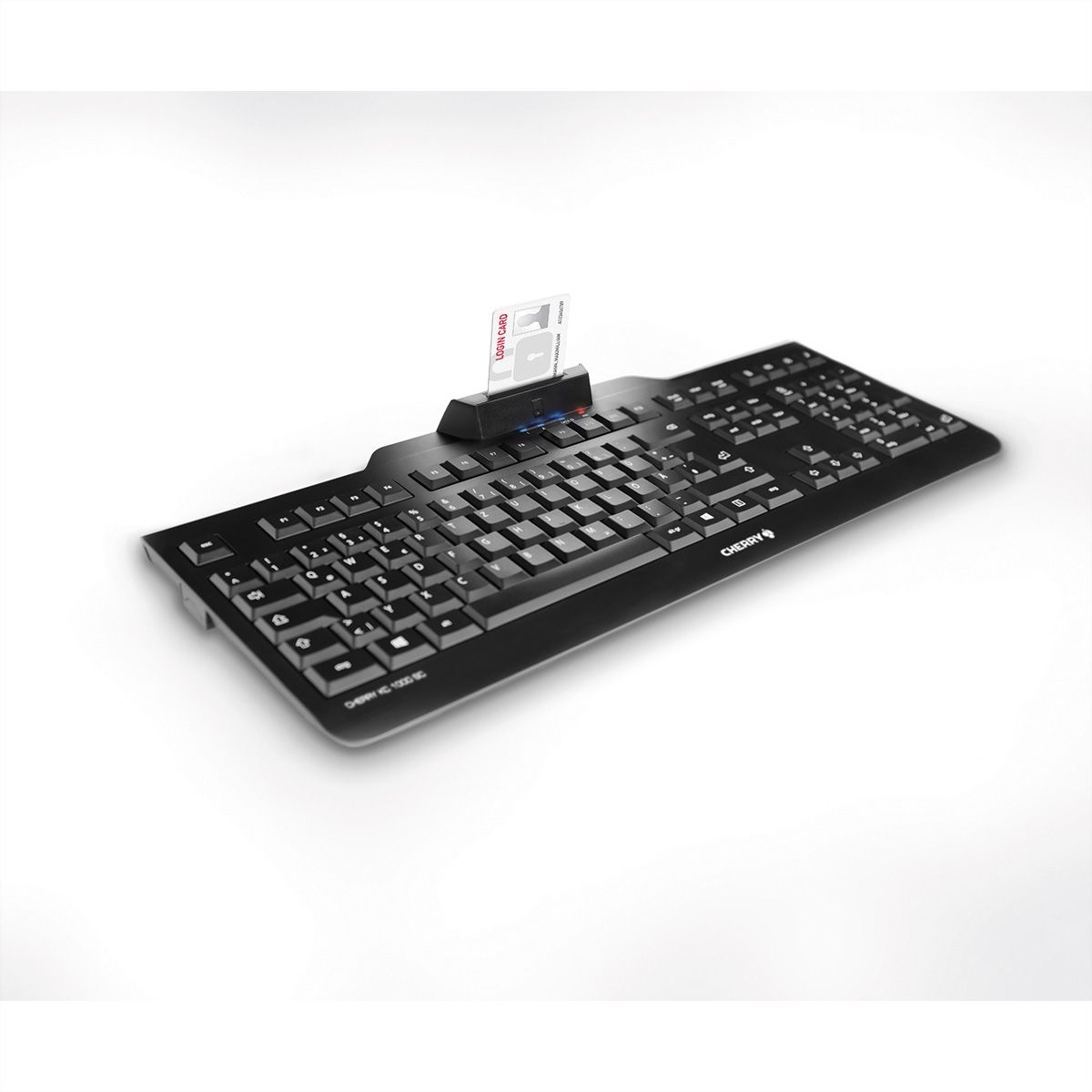 CHERRY Security AG Tastatur schwarz 1000 KC SECOMP SC-Reader, USB, - SC mit