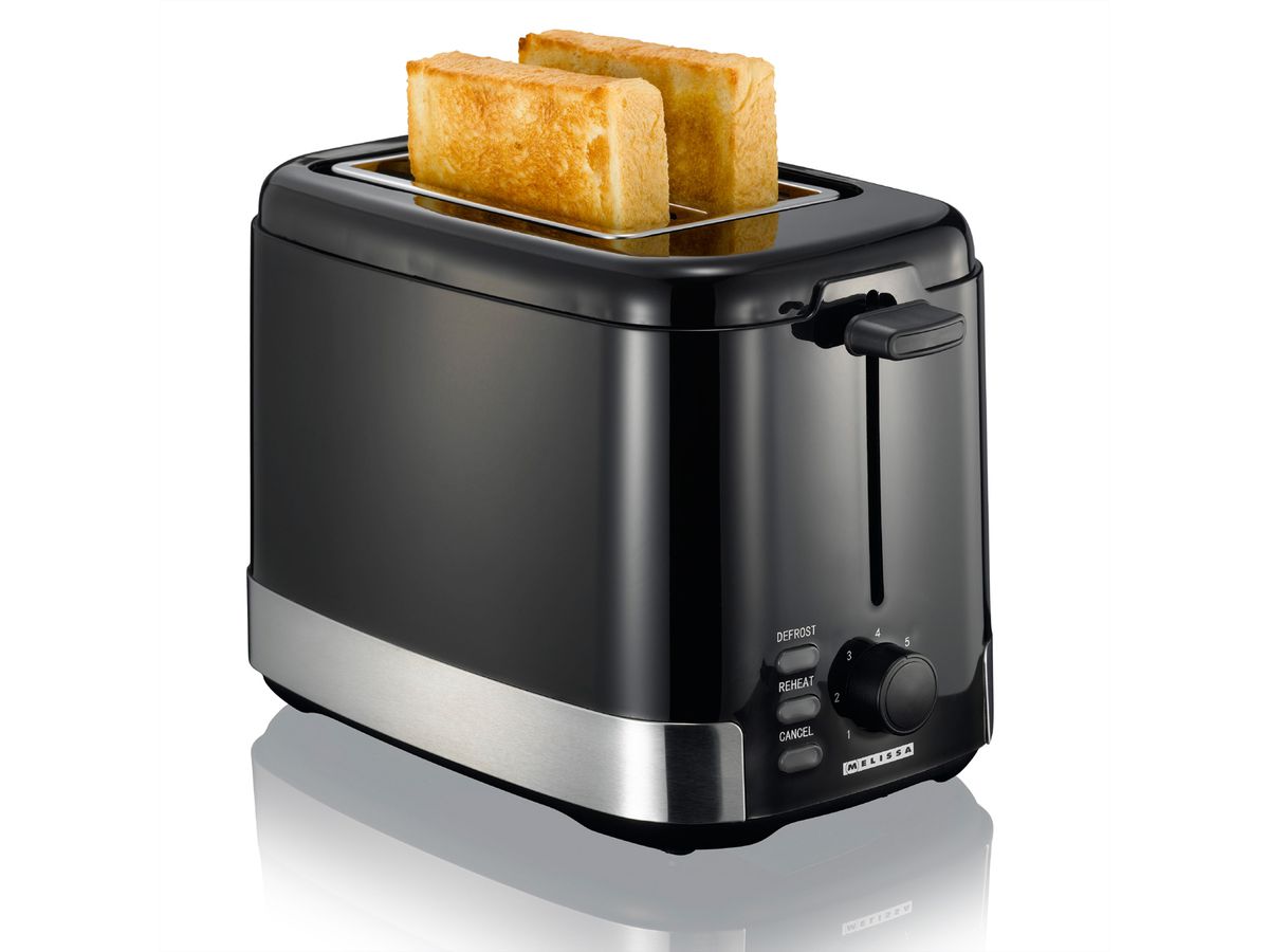 Melissa Toaster 16140148, Standtoaster, schwarz/SS, 800W