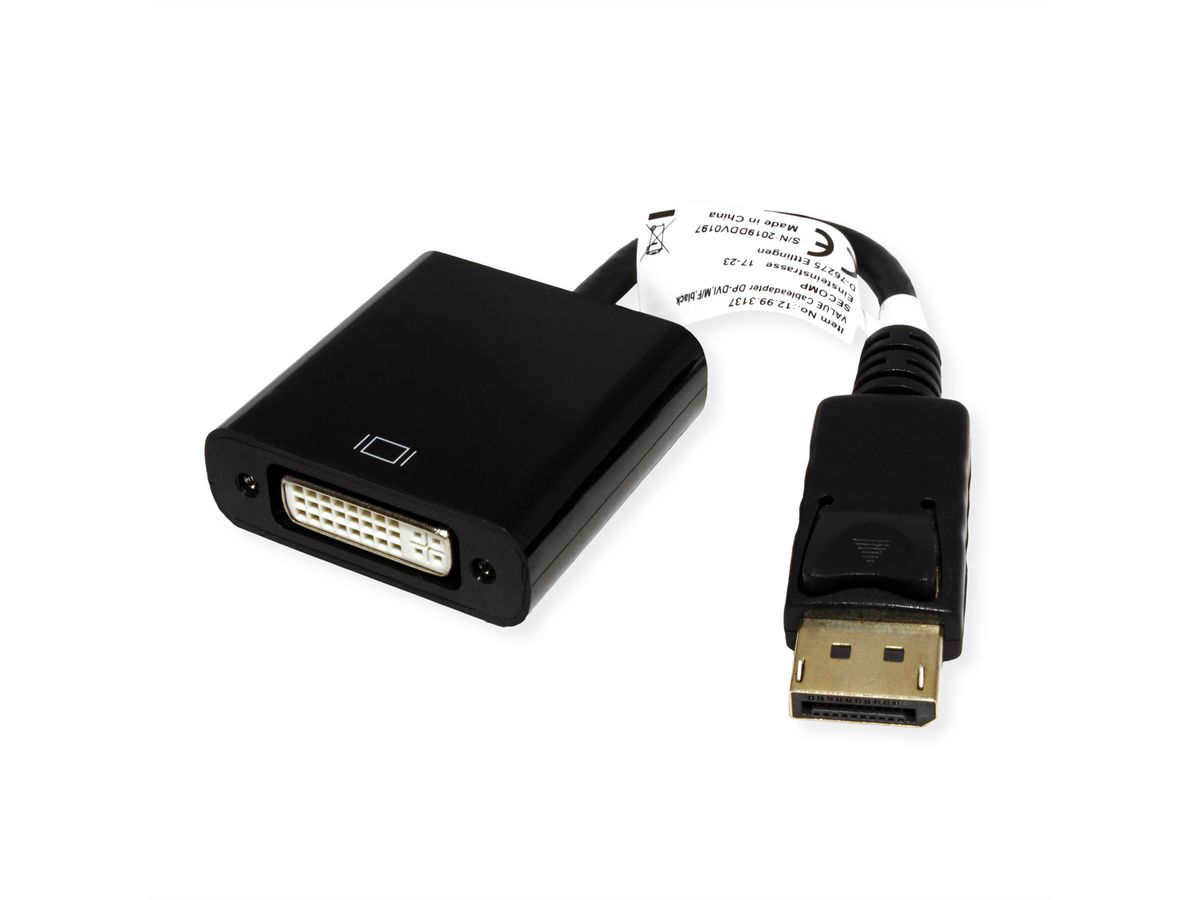 VALUE Adaptateur DisplayPort - DVI, DP M-DVI F