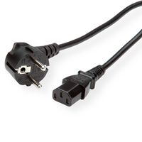 ROLINE Câble d'alimentation IEC droit, noir, 0,6 m
