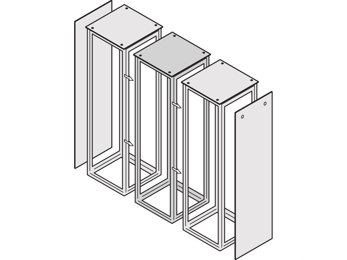 SCHROFF Kit de montage latéral pour Varistar, CEM et IP 55, avec joint d'étanchéité