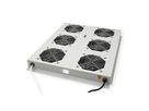 ROLINE 19-Zoll Dachlüftereinheit 6 Lüfter, Thermostat für Serverschrank grau