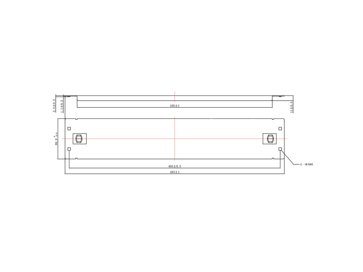 ROLINE Cache 19" Snap-in, 2 UH, noir