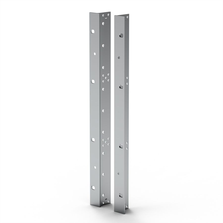 SCHROFF 19''-Winkel Typ F mit Grifflöchern für Edelstahldichtung - 19"WINKEL 9HE M.GR. 2STK