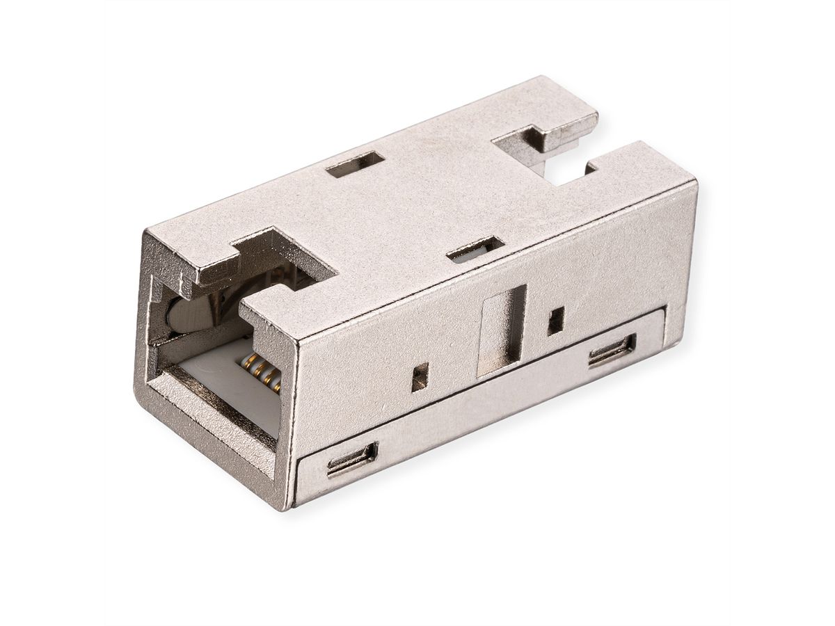 ROLINE RJ-45 Kupplung geschirmt, Cat.6A (Class EA), Metallgehäuse