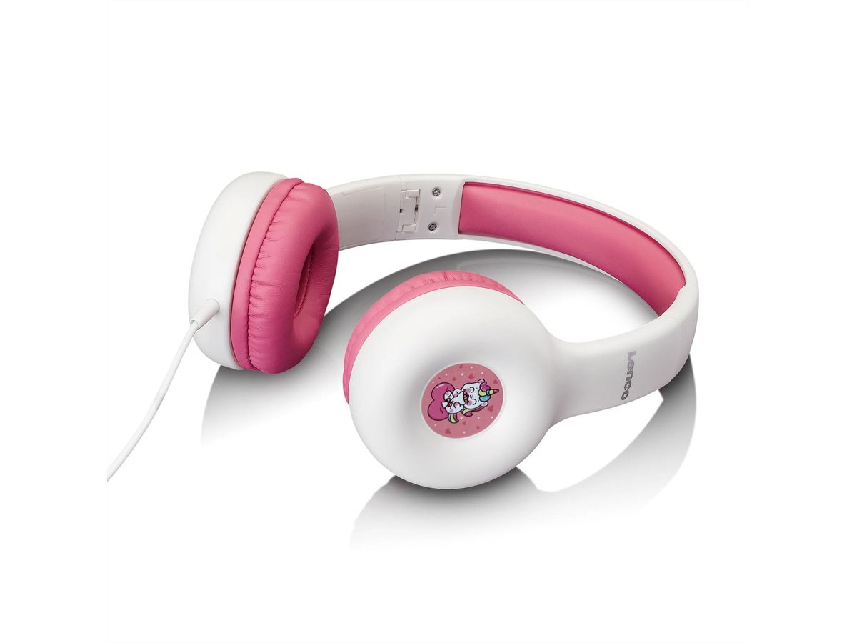 Lenco HP-010PK Casque pour enfants, rose