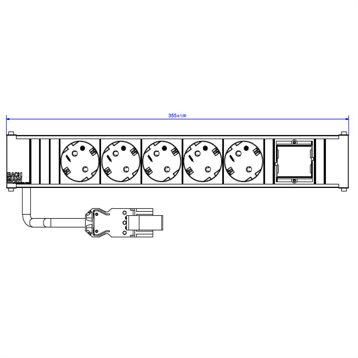 BACHMANN CONI Large 5x contact de protection 1x ABD