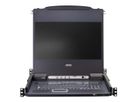 ATEN CL5716MW Commutateur KVM VGA LCD 43cm large à un seul rail PS/2-USB 16 ports, FR-Layout