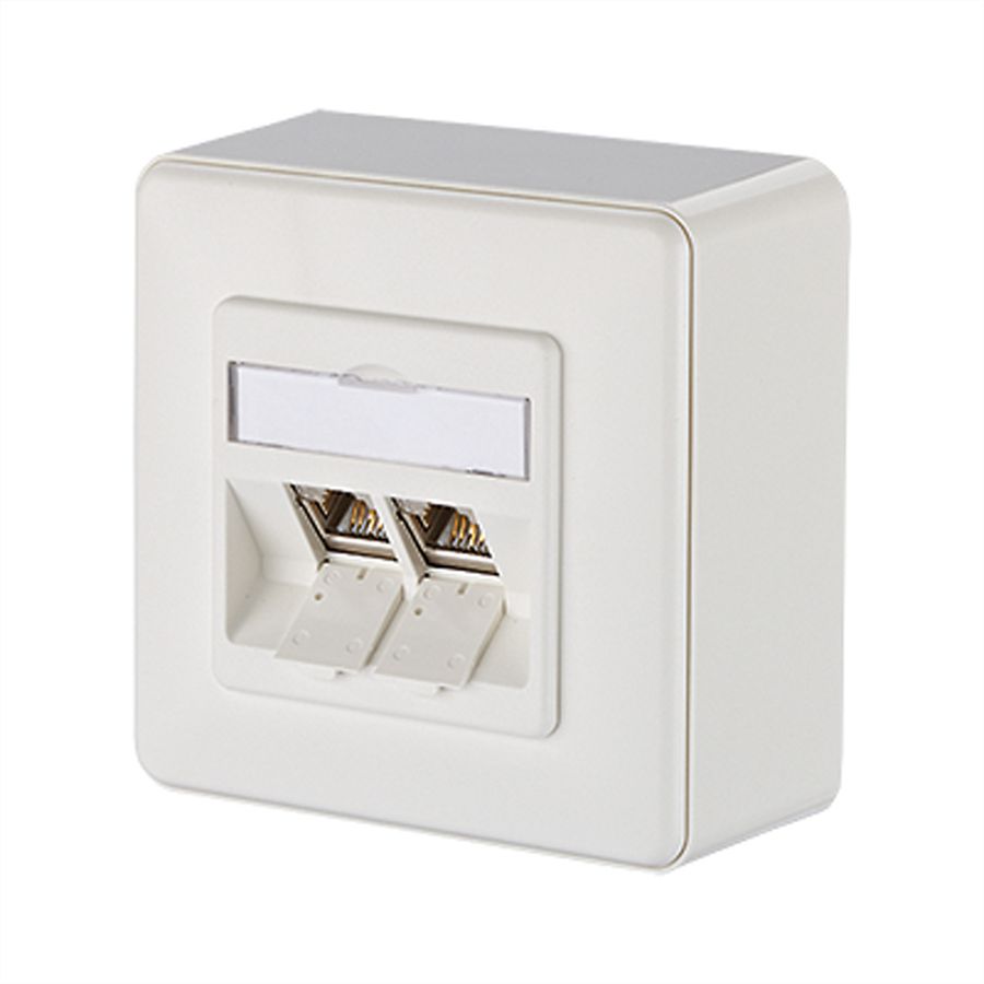 BTR Prise murale BC module 2 ports E-DAT, Cat.6 (Classe E)