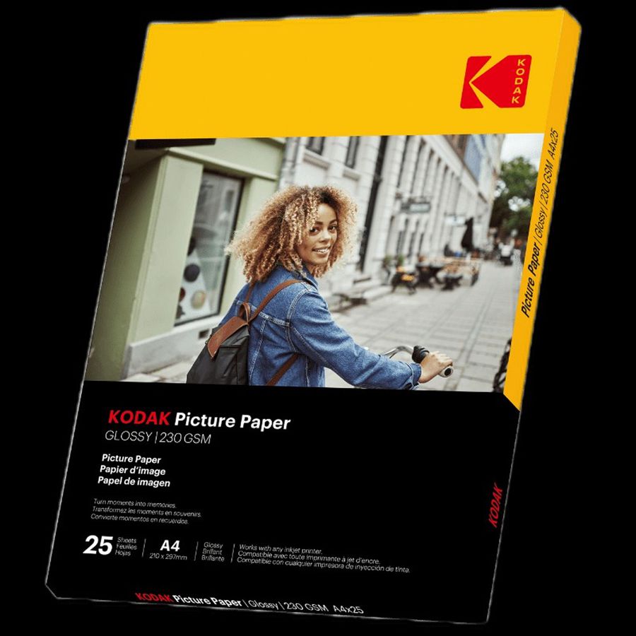 Kodak Fotopapier - 25 Blatt A4, 230g/qm, 21cm x 29.7cm, Hochlglanz