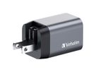 Verbatim GaN 2 Port Charger 35W, 1x USB-C, 1x USB-A, EU+UK Adapter