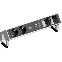 BACHMANN DESK2 2x contact de protection 2x ABD 1x USB Charger GST18, blanc