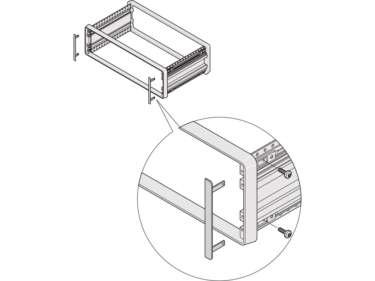 SCHROFF CompacPRO Cornière de remplissage, 3 U