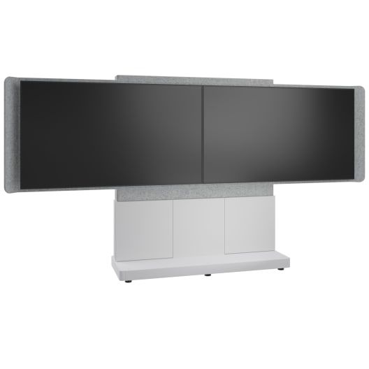 Middle Atlantic Products FM-DS-6675FS-HD8W TV-Halterung 165,1 cm (65") Grau, Silber, Weiß
