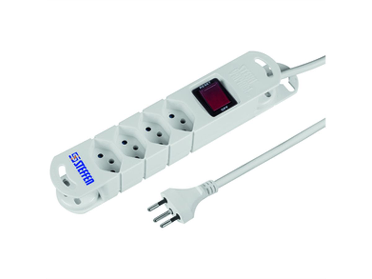 Steffen Steba Variabl 4x avec interrupteur, blanc
