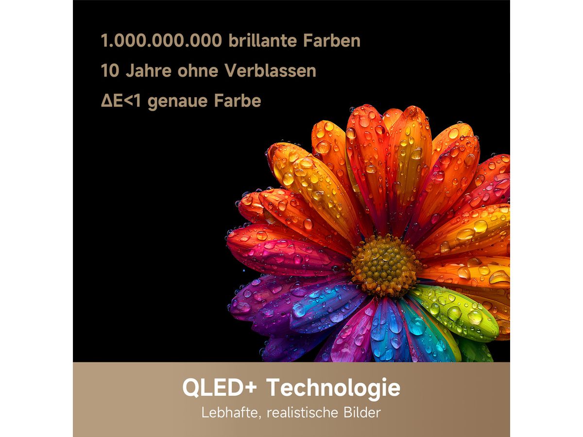 Dreame TV 43", Q100, Vivid QLED-4K, 120Hz, Mineral Black