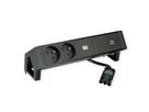 BACHMANN DESK2 2xUTE 1xUSB C 60W 0,2m GST18 RAL9005