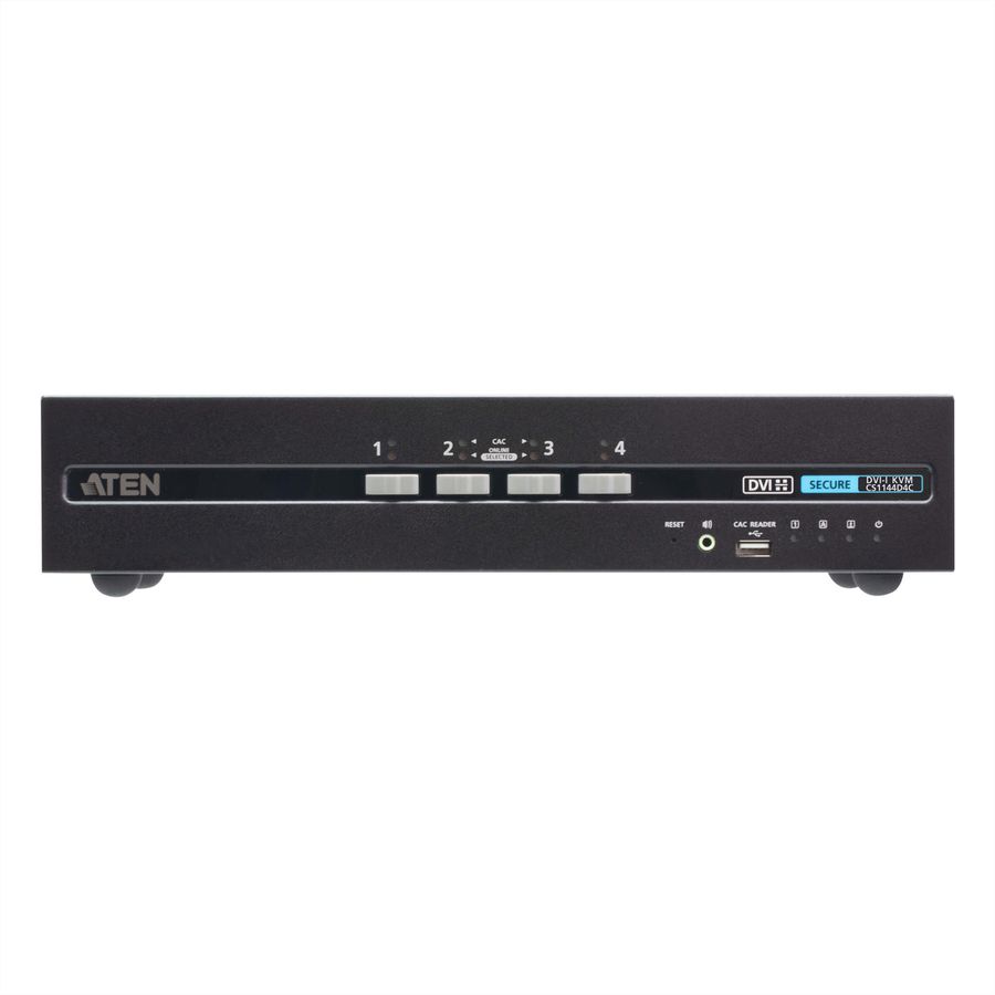 ATEN CS1144D4C Commutateur KVM sécurisé DVI à 4 ports USB et double affichage avec CAC