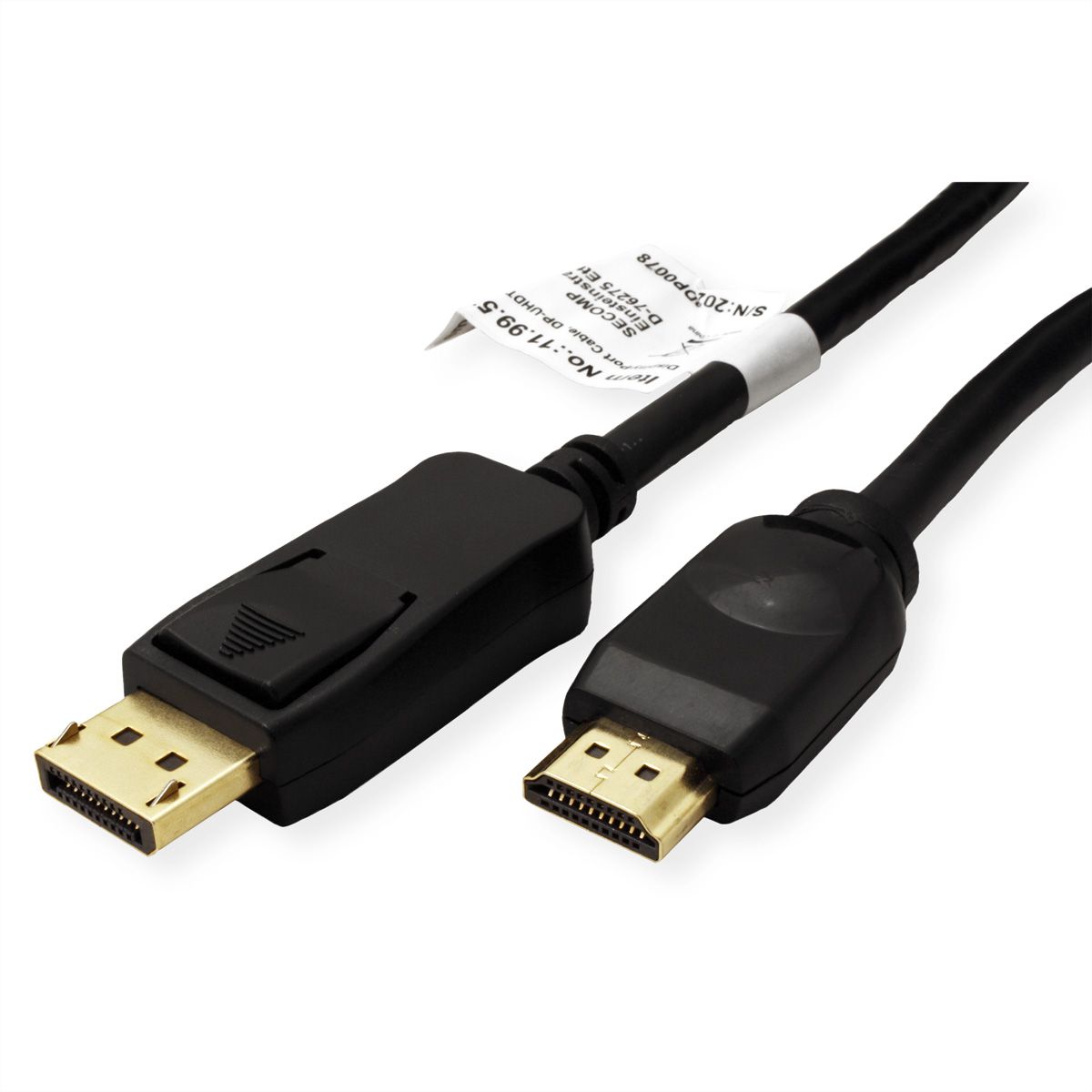 VALUE DisplayPort Kabel DP - UHDTV, ST/ST, schwarz, 1 m