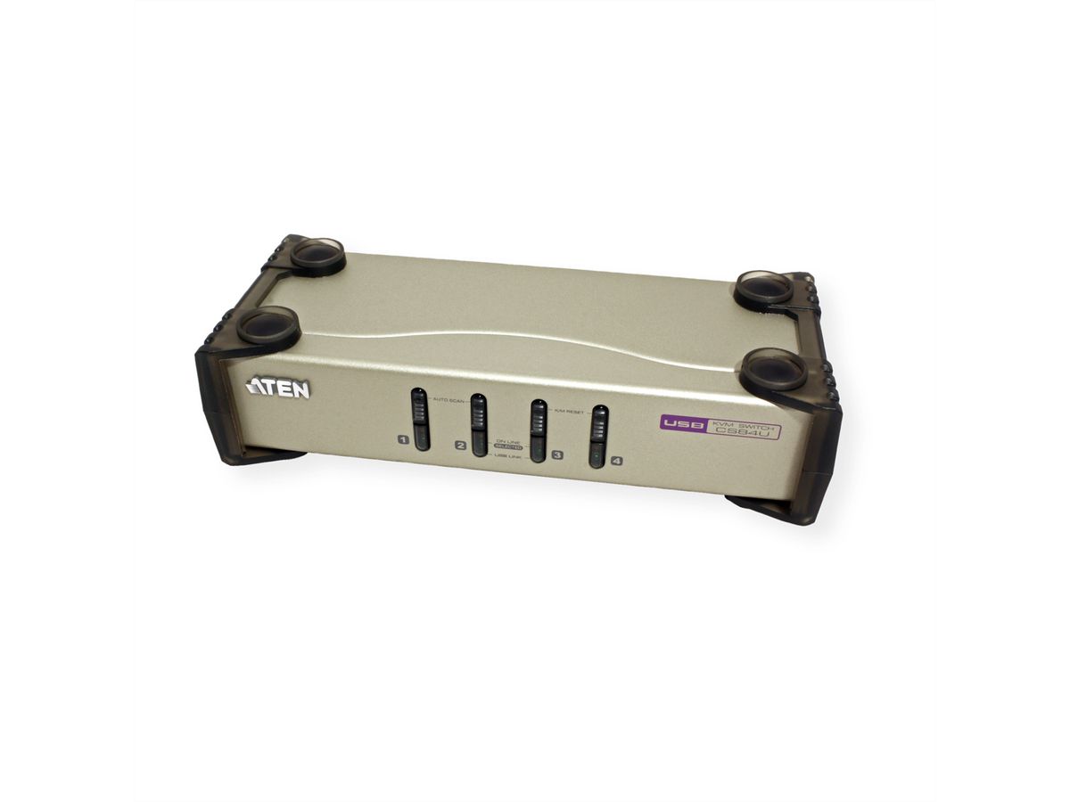 ATEN CS84U Switch KVM VGA, PS/2+USB, 4 ports