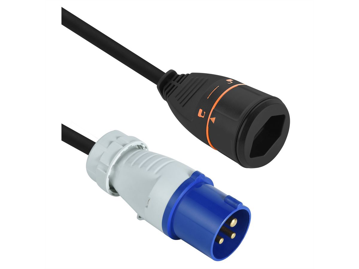 Lockxtend Camping CEE-Adapter 1.4m, Lock-Kupplung T16, 16A/230V