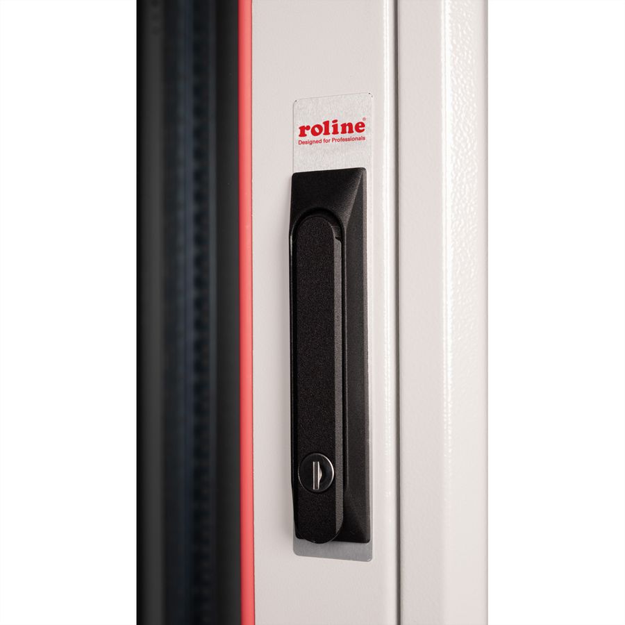 ROLINE 19-Zoll Netzwerkschrank Basic 22 HE, 600x800 BxT Glastür grau