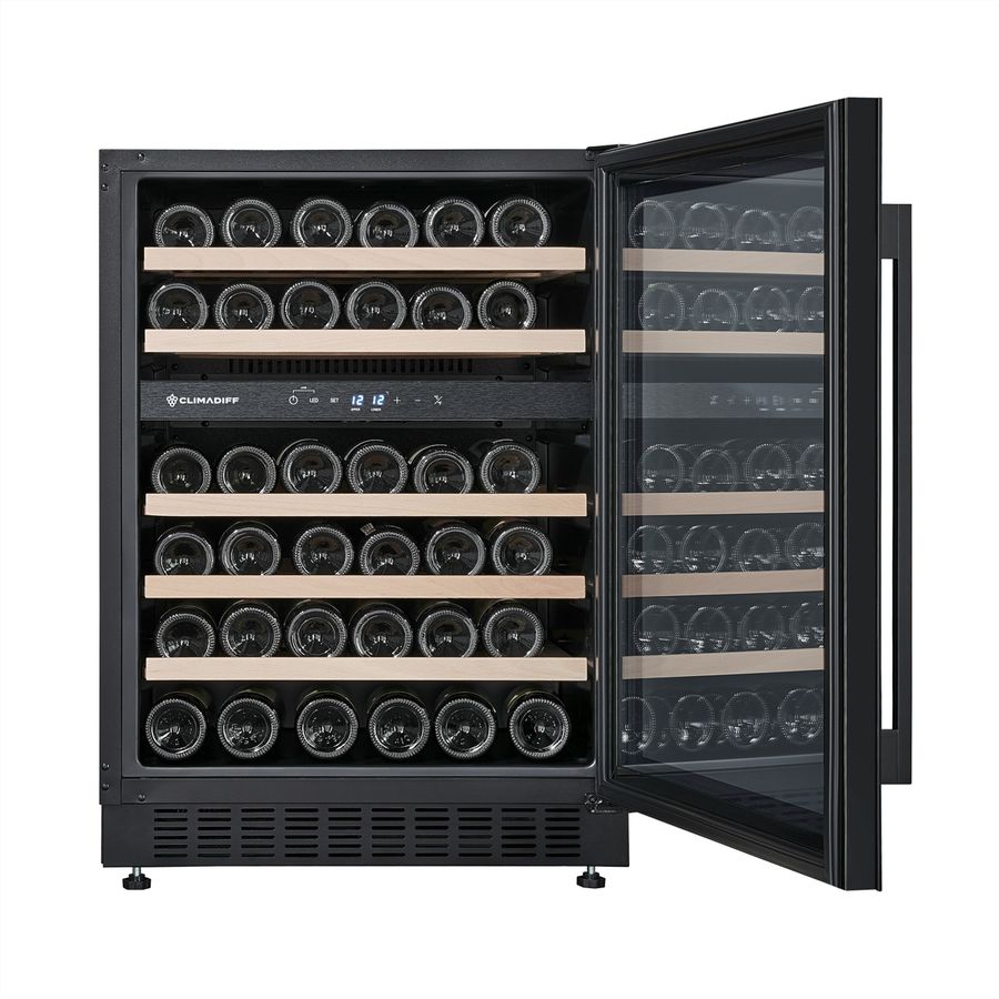 Climadiff Weinkühlschrank CBU50DZBM, Unterbau, 2 Zonen, 46 Flaschen
