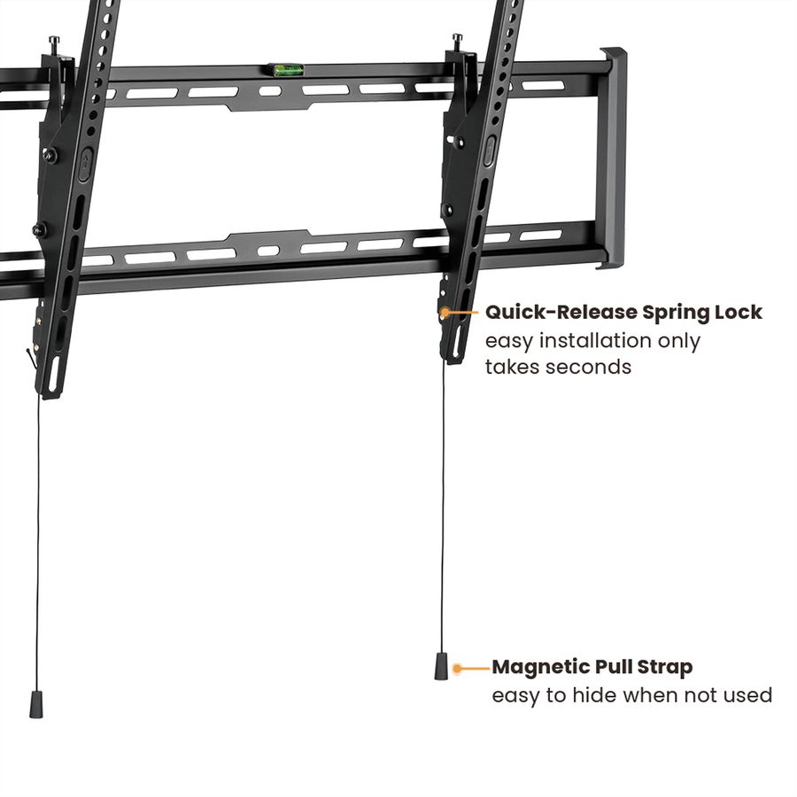 VALUE Support mural TV, distance murale de 47 mm, inclinable, 43–90 pouces, jusqu'à 75 kg