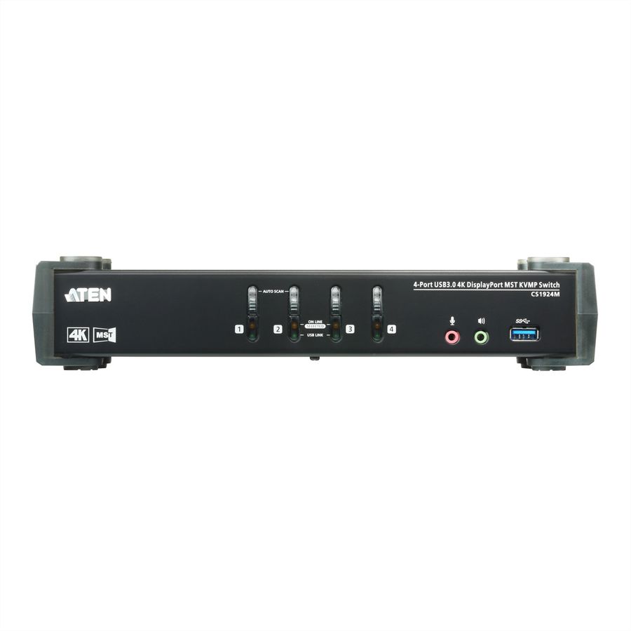 ATEN CS1924M 4-Port USB 3.0 4K DisplayPort MST KVM Switch