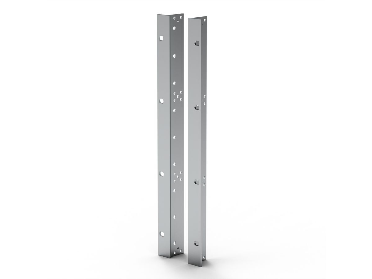 SCHROFF 19''-Winkel Typ F ohne Grifflöcher für Edelstahldichtung - 19"WINKEL 9HE O.GR. 2STK