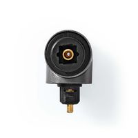 Adaptateur Toslink coudé Nedis, coudé à 90°, ST/BU, gris