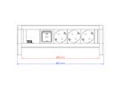BACHMANN DESK 1xinterrupteur 3xCEE7/3