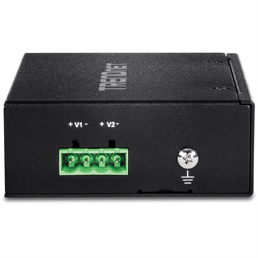 TRENDnet TI-PE50 DIN-Rail Switch 5-Port Industrial Fast Ethernet PoE+