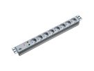 BACHMANN Bâti de prises 19" 8x avec protection contre les surtensions sans interrupteur