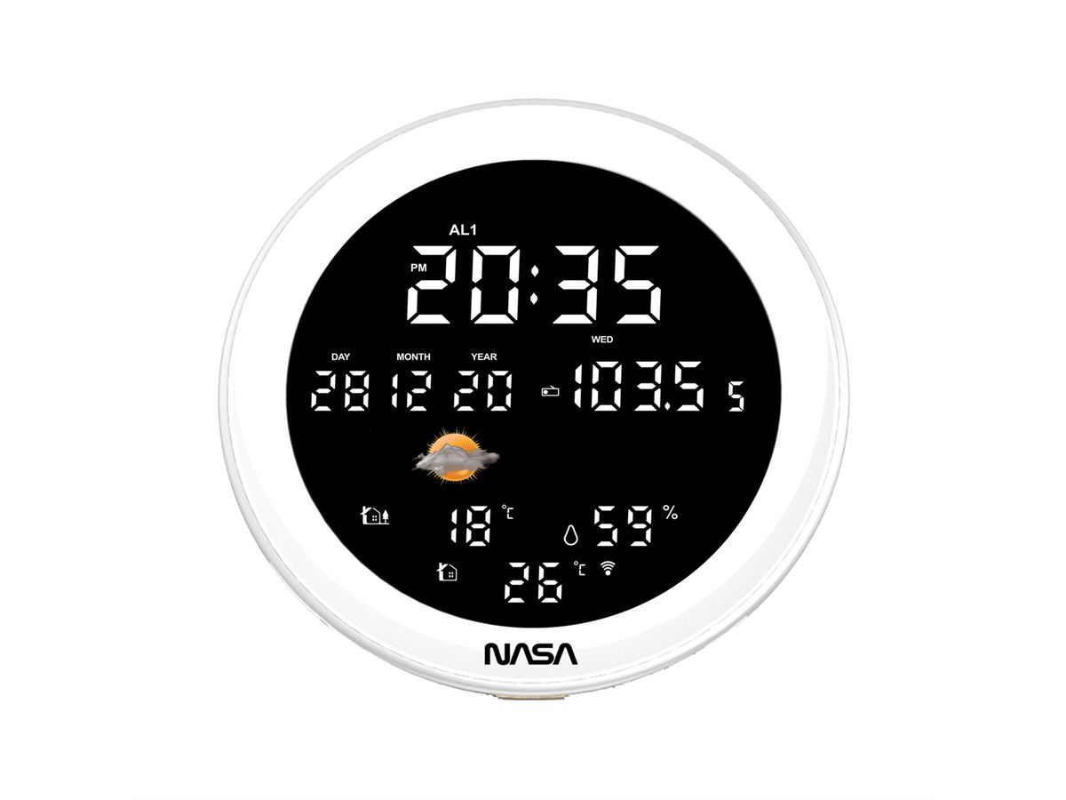 Nasa Wetterstation WSP1700WD, holz, Bluetooth Speaker