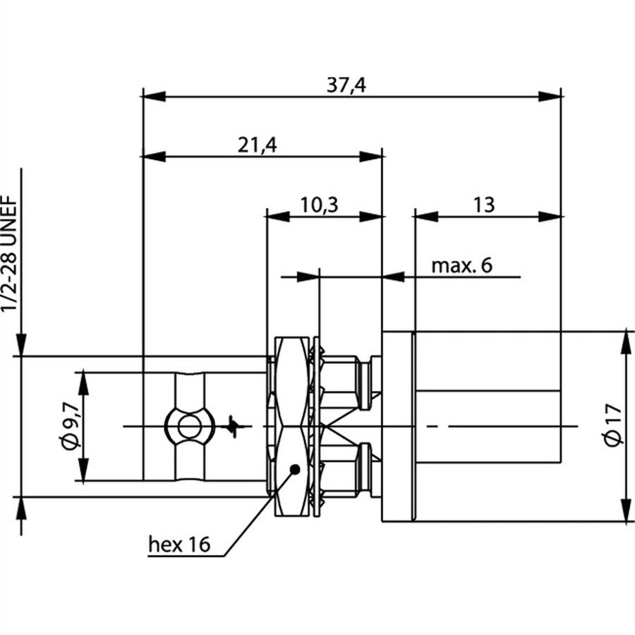 TELEGÄRTNER Prise de câble BNC 75 Ohm pour RG-59B/U isolé
