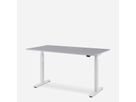 WRK21 Schreibtisch Smart 140 x 80 cm, Höhenverstellbar, Grau Uni / Weiss