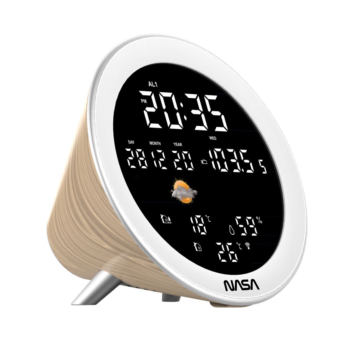 Nasa Wetterstation WSP1700WD, holz, Bluetooth Speaker