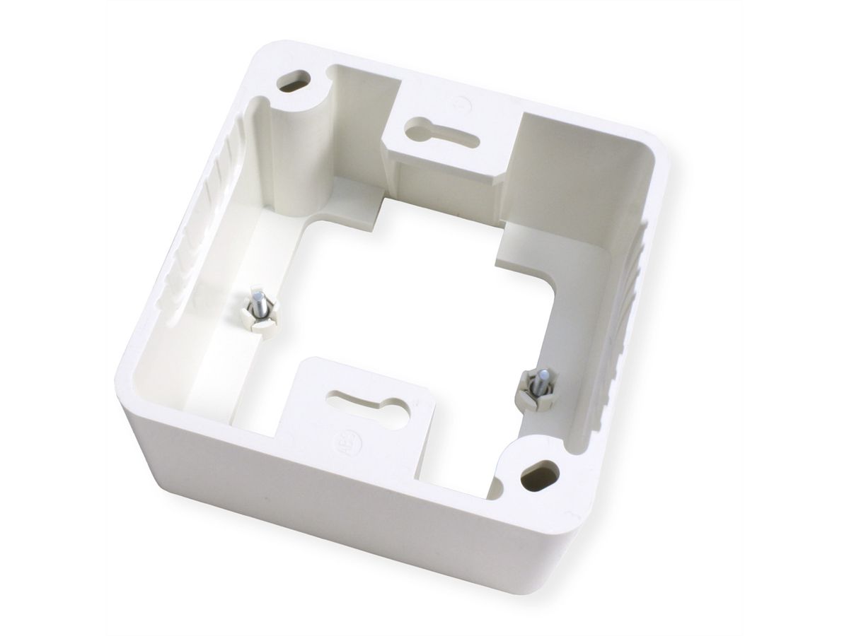 METZ CONNECT Keystone boîtier de raccordement montage en saillie 1 port non équipé blanc pur
