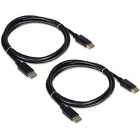 TRENDnet TK-DP06/2 Câble DiplayPort 1.2, Pack de 2, noir, 1,8 m