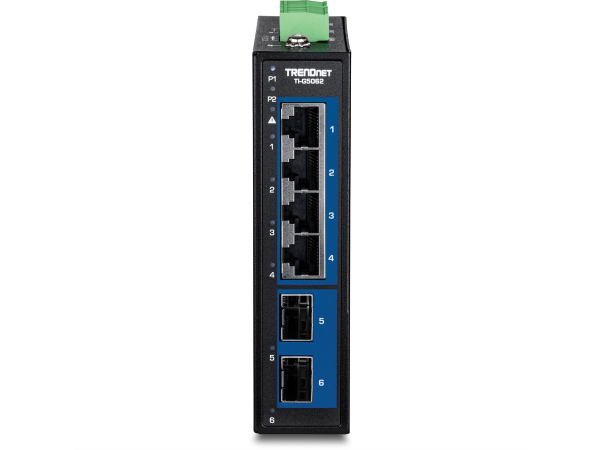 TRENDnet TI-G5062 Switch Rail DIN industriel 2,5G à 6 ports avec ports SFP+ 10G