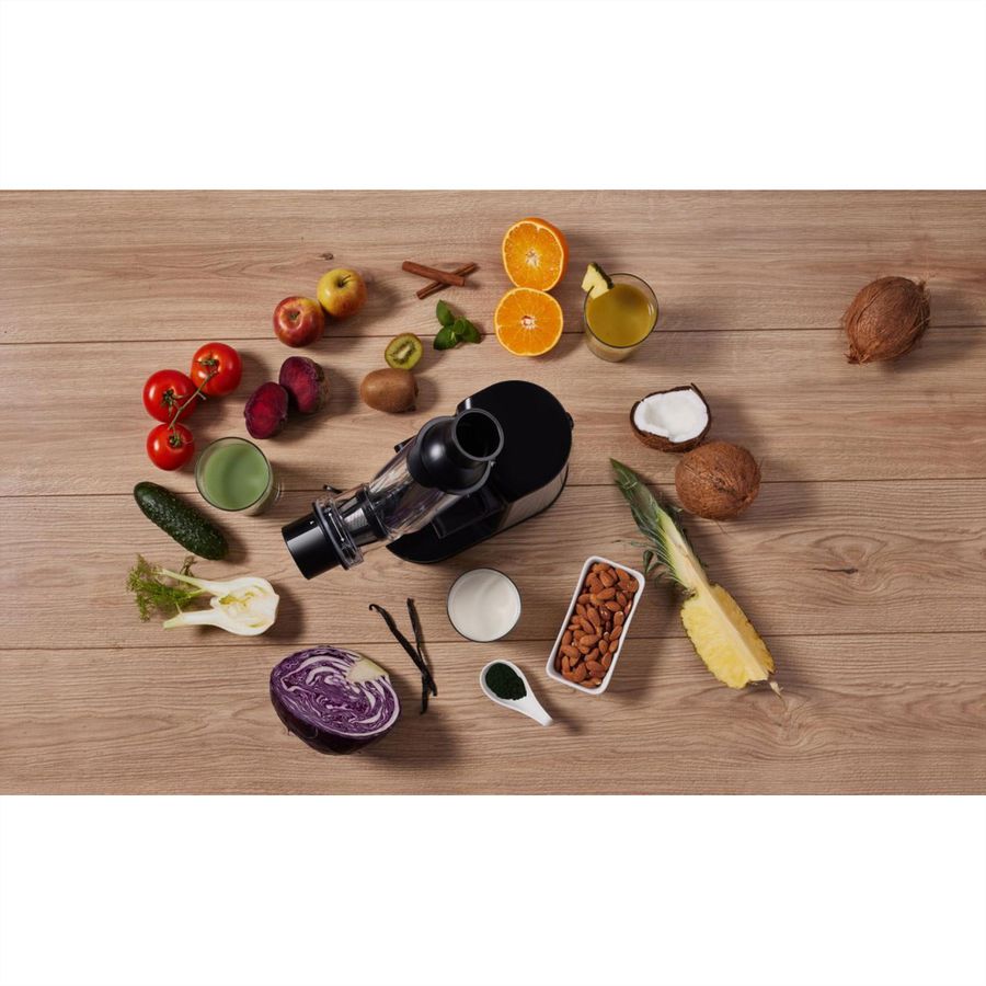Gorenje Slow Juicer JC200BE, 200 W, noir/argent