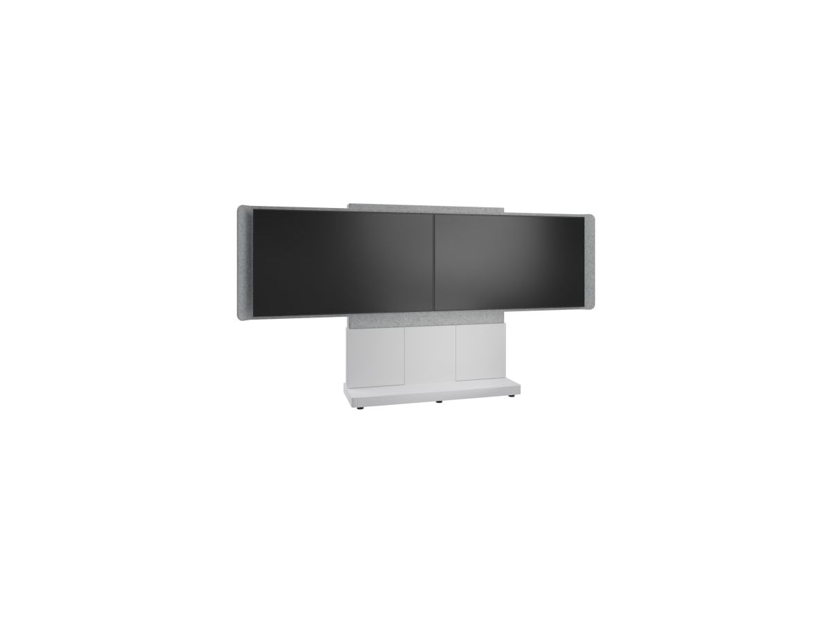 Middle Atlantic Products FM-DS-6675FS-HD8W support pour téléviseur 165,1 cm (65") Gris, Argent, Blanc