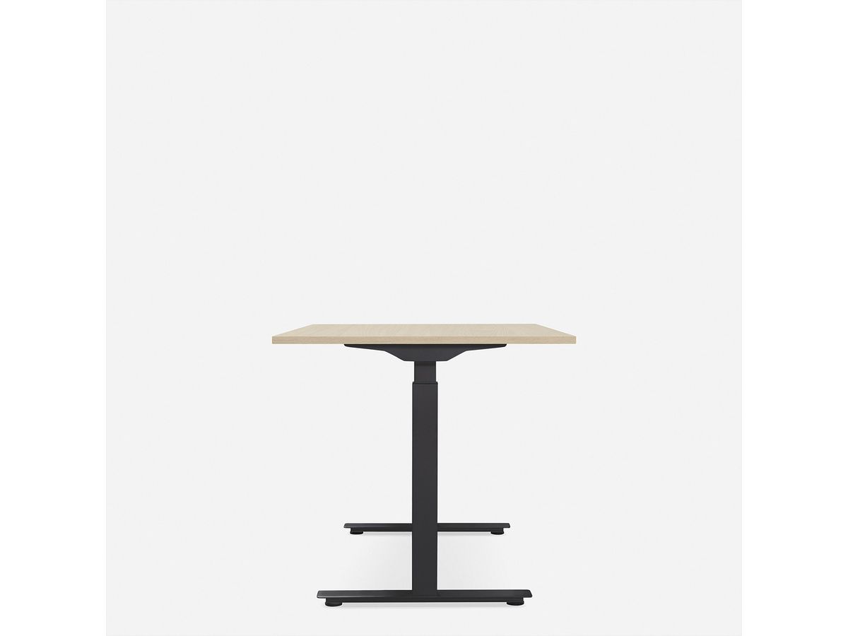 WRK21 Schreibtisch Smart 100 x 60 cm, Höhenverstellbar, Mandal Ahorn / Schwarz