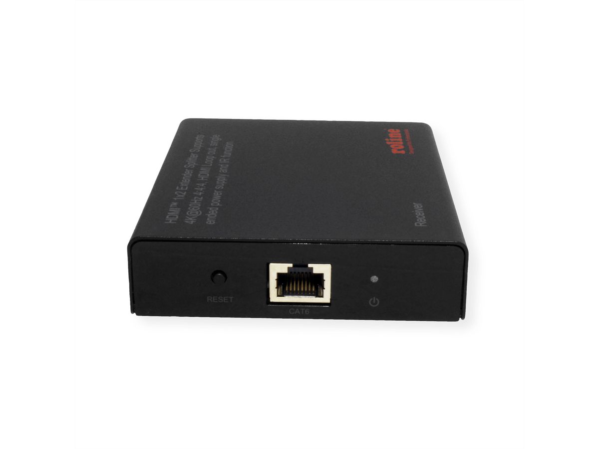 ROLINE HDMI Extender und Splitter, 1x2, über Cat.6A, 70m, 4K60Hz